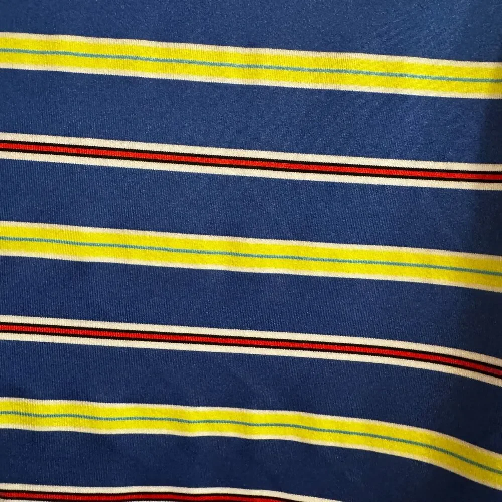 Polo Ralph Lauren Men's Performance Blue Striped Golf Stretch Polo Shirt Medium